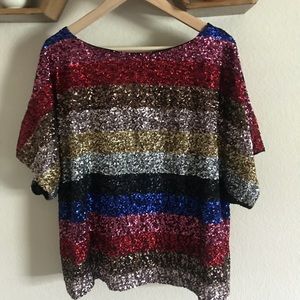 Gap Sequin Kimono Crop Top